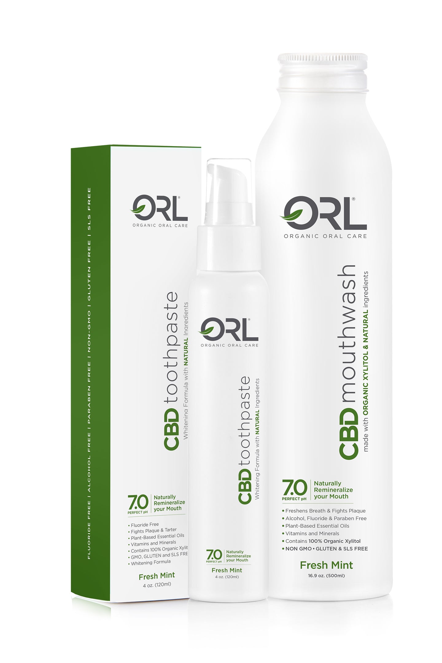 CBD Mouthwash + CBD Toothpaste Bundle - Made with Organic Xylitol ...